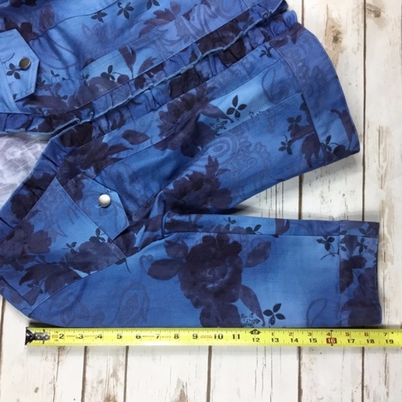 Floral Print Denim Jean Jacket by Olivia & Martin - Picture 7 of 8